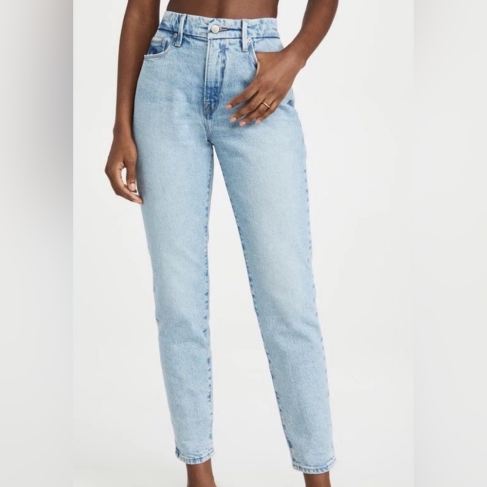 Good American Good Girlfriend High Jeans  - light wash - size 8 / 29